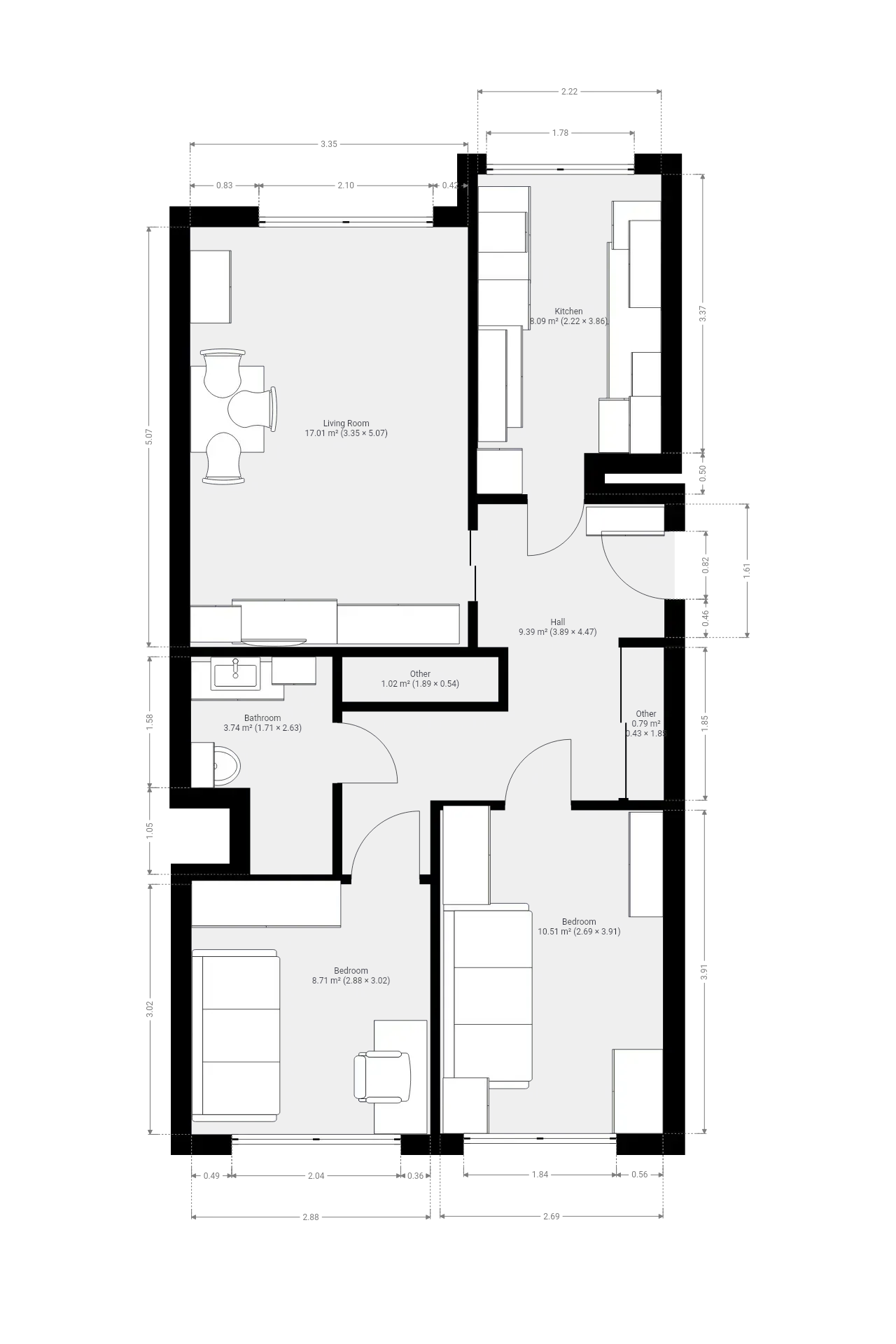3 Pokoje Fojkisa Wysoki Standard Balkon 18